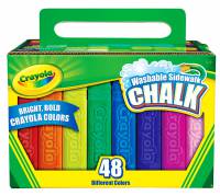 Crayola Sidewalk Chalk Box - 48 Crayola Large Washable Sidewalk Chalk in 48 Different Colours - Available July