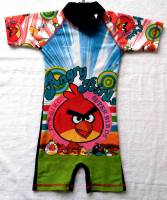 Boy's Swimmers - Angry Birds Rashsuit - Size 2 - Black - Limited Stock