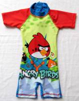 Boy's Swimmers - Angry Birds Rashsuit - Size 4 - Navy/Green/Red - Limited Stock