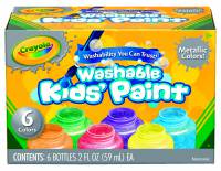 Crayola Washable Kid's Paints - 6 Metallic Colours