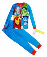 Boy's 100% Cotton Spring/Autumn Pyjamas - Marvel Avengers Pyjamas - Size 8 - Blue - Limited Stock