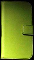 Samsung Galaxy S4 (Galaxy SIV) Slim Genuine Leather Wallet Case - Light Green