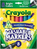 Crayola Broad Line Washable Markers - Bright Colours - 8 pack - Limited Stock Available