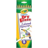 Crayola Washable Whiteboard Coloured Pencils (Crayola Dry Erase Colored Pencils) - 8 pack in 8 Colours