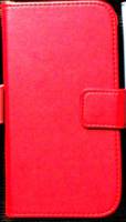 Samsung Galaxy S4 (Galaxy SIV) Slim Genuine Leather Wallet Case - Red