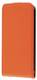 Apple iPhone SE/ iPhone 5 / iPod Touch - Slim Genuine Leather Flip Case - Orange