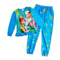 Girl's 100% Cotton Spring/Autumn Pyjamas - Disney Frozen - Anna & Elsa Pyjamas - Size 2 - Blue - Limited Stock