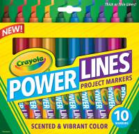 Crayola Powerlines Washable Markers with Scents - 10 pack - Limited Stock Available