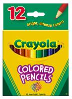12 Crayola Half Size Coloured Pencils- 12 Colours