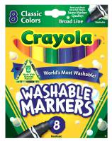 Crayola Broad Line Washable Markers - Classic Colours - 8 pack - Limited Stock Available