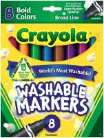 Crayola Broad Line Washable Markers - Bold Colours - 8 pack - Limited Stock Available