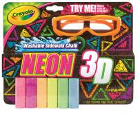 Crayola Sidewalk Chalk - Crayola Neon 3D Sidewalk Chalk