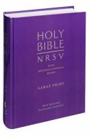 Catholic NRSV Bible - New Revised Standard Version Large Print Holy Bible with the Deuterocanonicals - Purple - Hardcover