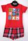 Boy's 100% Cotton Summer Pyjamas - George Pig Pyjamas (Peppa Pig) - Size 4 - Red/Red & Blue Tartan - Limited Stock