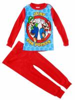 Boy's 100% Cotton Spring/Autumn Pyjamas - Super Mario Pyjamas - Mario and Luigi Pyjamas - Size 4 - Red - Limited Stock