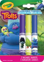 Trolls 3ct Pipsqueak Washable Markers - Biggie - Limited Stock Available