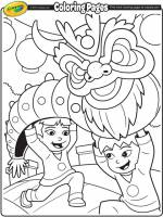 Free Colouring Page - Chinese New Year - Dragon Dance