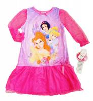 Girl's Spring/Autumn Pyjamas - Disney Princess Long Sleeve Nightie - Size 2 - Pink - Limited Stock