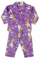 Girl's Flannelette Pyjamas (100% Cotton) - Disney Fairies - Tinkerbell Pyjamas - Size 8 - Purple - Limited Stock
