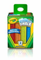 Crayola Sidewalk Chalk Box - 12 Crayola Large Washable Sidewalk Chalk in 12 Different Colours