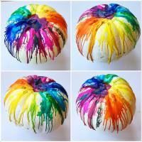 Melted Crayons Pumpkins