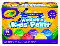 Crayola Washable Kid's Paints - 6 Glitter Colours