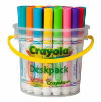 Crayola Broad Line Washable Markers Deskpack - Bright Colours - 32 Markers in 8 Bright Colours