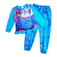 Girl's 100% Cotton Spring/Autumn Pyjamas - Disney Princess - Cinderalla Pyjamas - Size 6 - Blue - Limited Stock