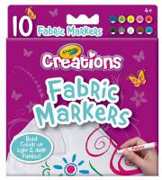 Crayola Creations - Fineline Fabric Markers - 10 pack - Limited Stock Available