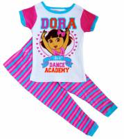 Girl's 100% Cotton Spring/Autumn Pyjamas - Dora the Explorer Pyjamas - Size 3 - Pink/Blue - Limited Stock