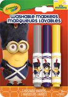 Crayola Minions Pip-Squeaks Markers (Limited Edition) - Vive Le Minion  - 3 pack - Limited Stock 6 Available