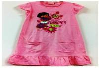 Girl's 100% Cotton Summer Pyjamas - Dora the Explorer Short Sleeve Nightie - Size 8 - Light Pink - Sold Out