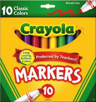 Crayola Broad Line Markers - 10 Classic Colours