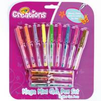 Crayola Creations - 12 Mega Mini Gel Pens - Limited Stock Available