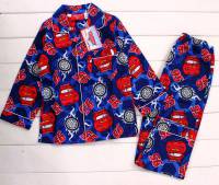 Boy's Flannelette Pyjamas (100% Cotton) - Disney-Pixar Cars Pyjamas - Lightning McQueen Pyjamas - Size 2 - Blue - Sold Out