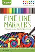 Crayola Adult Colouring Markers - Fine Line Markers  - Classic Colours - 12 pack