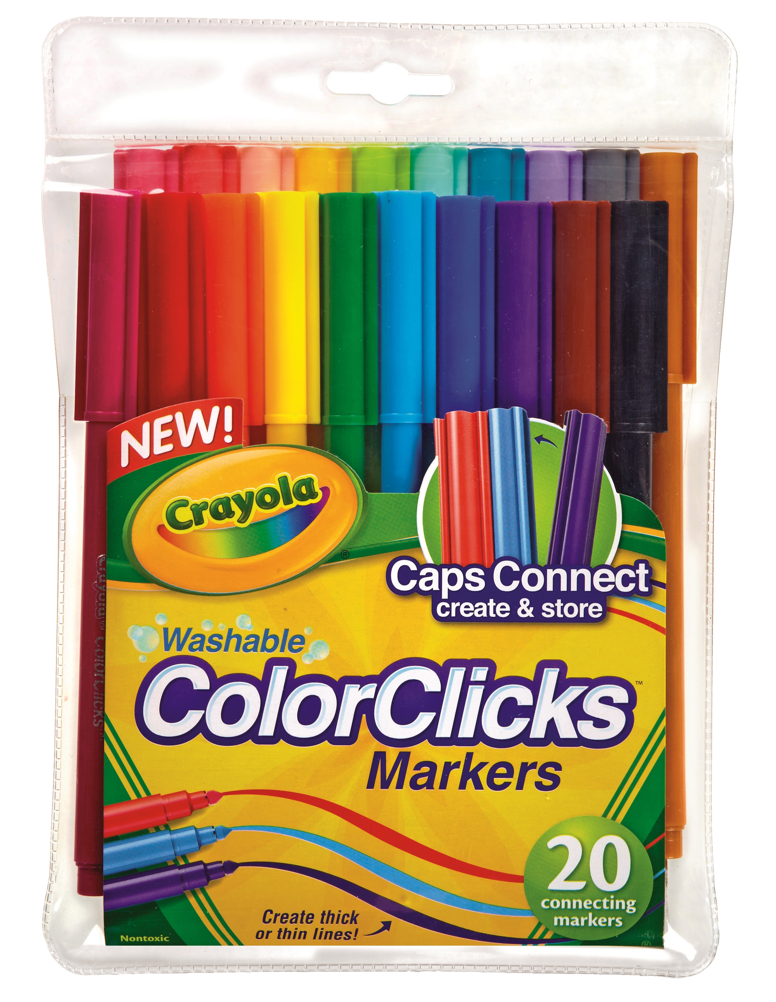 58-8186 - Crayola Colour Clicks Markers - 20 pack - (Color Clicks Markers)  - Limited Stock 6 Available