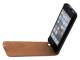 Apple iPhone SE/ iPhone 5 / iPod Touch - Slim Genuine Leather Flip Case - Light Pink