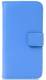 Apple iPhone SE/ iPhone 5 / iPod Touch - Slim Genuine Leather Wallet Case - Light Blue