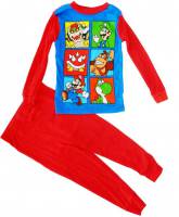 Boy's 100% Cotton Spring/Autumn Pyjamas - Super Mario Pyjamas - Size 4 - Red - Limited Stock