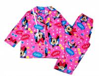Girl's Flannelette Pyjamas (100% Cotton) - Minnie Mouse Pyjamas - Size 3 - Pink - Limited Stock