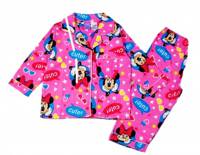Girl's Flannelette Pyjamas (100% Cotton) - Minnie Mouse Pyjamas - Size 1 - Pink - Limited Stock