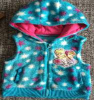 Girl's Jumpers - Disney Frozen Hooded Vest (Anna and Elsa Hooded Vest) - Size 5 - Limited Stock