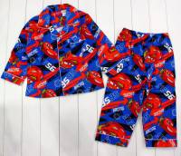 Boy's Flannelette Pyjamas (100% Cotton) - Disney-Pixar Cars (Lightning McQueen) Pyjamas - Size 6 - Blue - Limited Stock