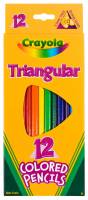 12 Crayola Full Size Triangular Coloured Pencils