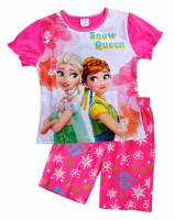 Girl's 100% Cotton Summer Pyjamas - Disney Frozen - Elsa and Anna Pyjamas - Size 4 - Pink - Limited Stock