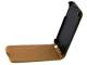 Apple iPhone SE/ iPhone 5 / iPod Touch - Slim Genuine Leather Flip Case - Green