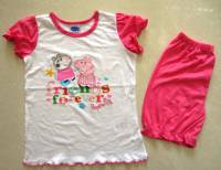 Girl's 100% Cotton Summer Pyjamas - Peppa Pig Friends Forever Pyjamas - Size 4 - Pink - Limited Stock