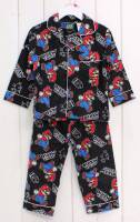 Boy's Flannelette Pyjamas (100% Cotton) - Super Mario Pyjamas - Size 3 - Black - Limited Stock