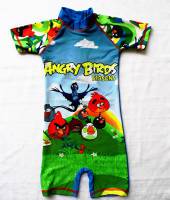 Boy's Swimmers - Angry Birds Rashsuit - Size 2 - Blue/Green - Limited Stock